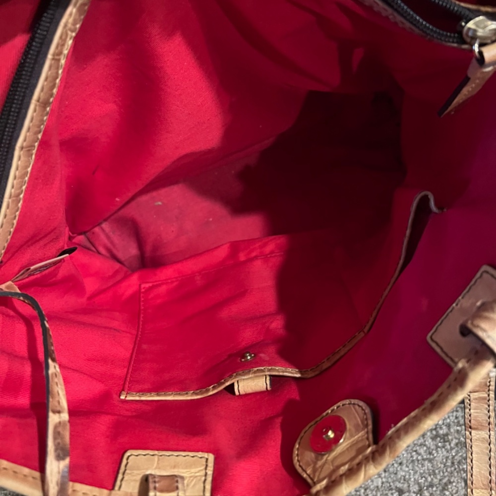 Dooney & Bourke crocodile embossed tote. - Picture 3 of 3